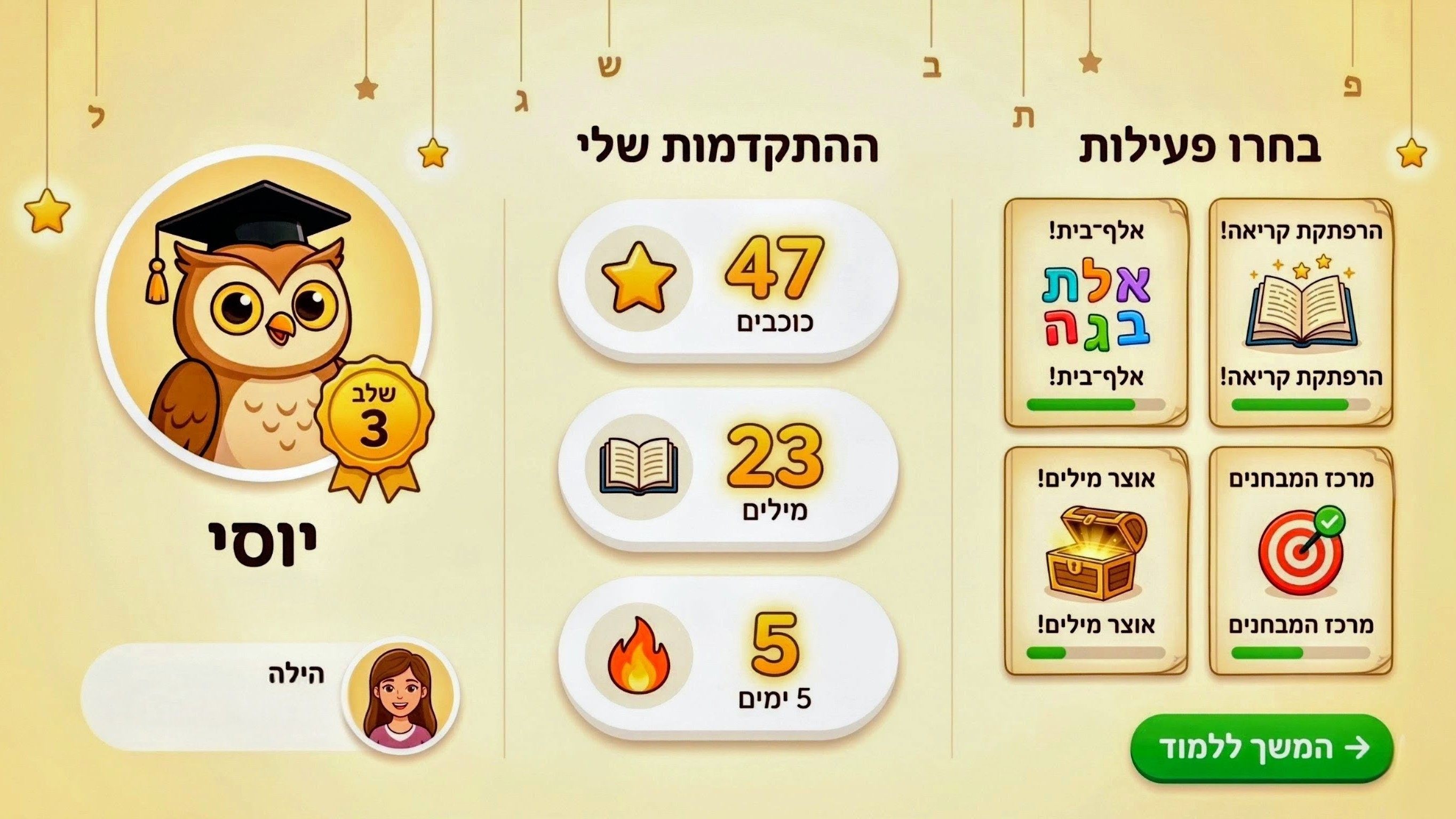 משחקים אינטראקטיביים ללימוד אותיות וניקוד בעברית לילדים